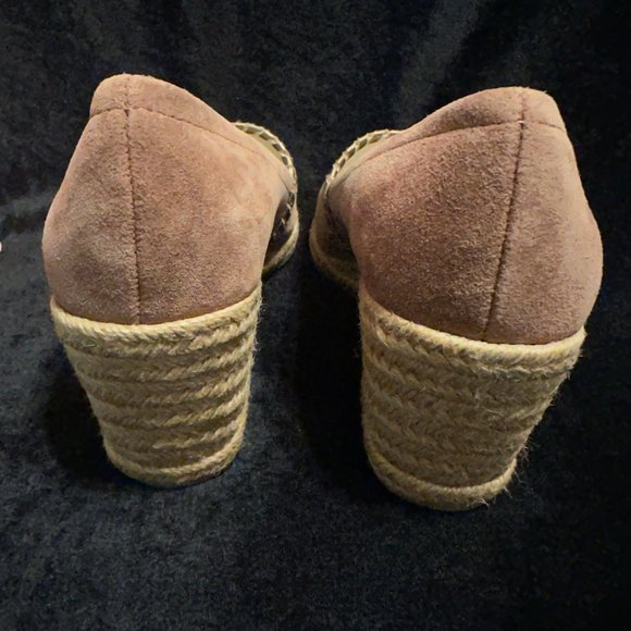 Jack Rogers Palmer Wedge Heel Sandals Metallic Mauve Size 8.5 - Picture 9 of 12